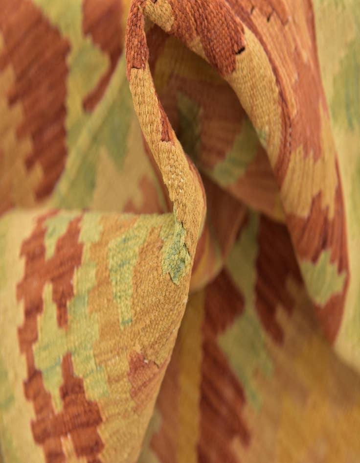 Detail image of  3' x 4' 10  Hand Woven Kilim Waziri Wool Rug