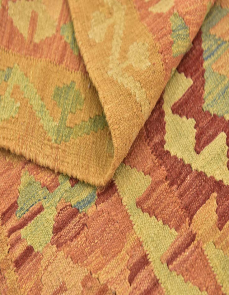 Detail image of  3' 3 x 5'  Hand Woven Kilim Waziri Wool Rug