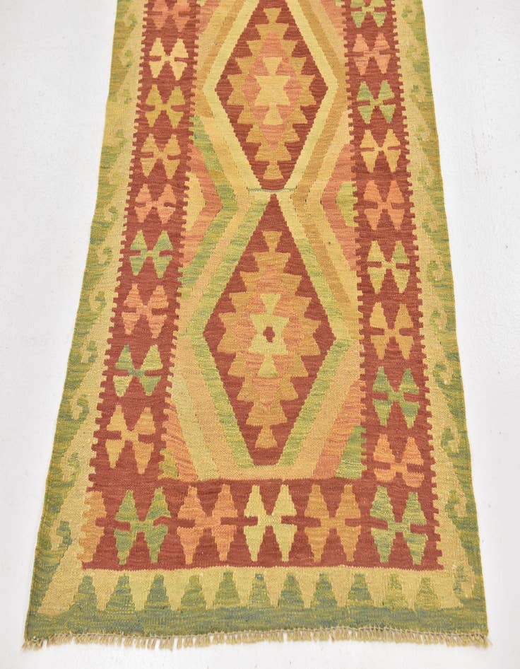 Detail image of 3' 2 x 5' Hand Woven Kilim Waziri Wool Rug