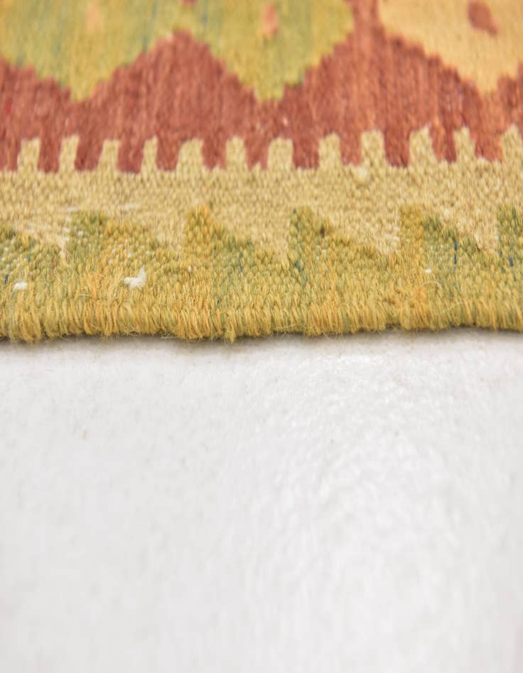 Detail image of  2' 10 x 4' 2  Hand Woven Kilim Waziri Wool Rug