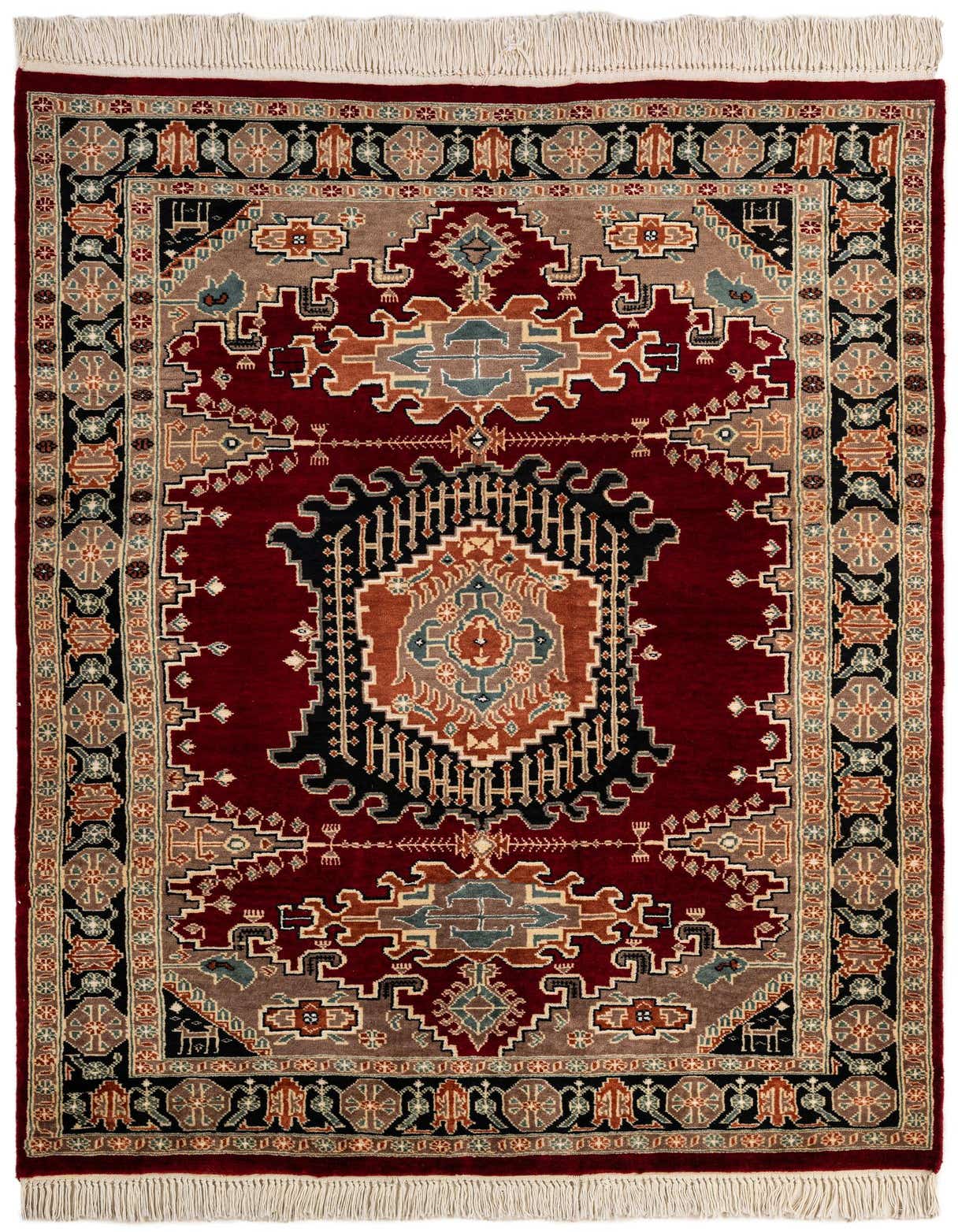 Primary image  4' 3 x 6' 5  Hand Knotted Lahour Oriental Rug