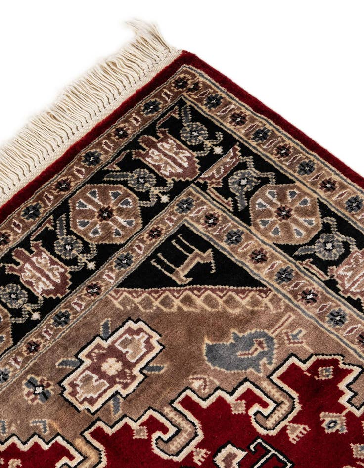 Detail image of  4' 2 x 6' 2  Hand Knotted Lahour Oriental Rug