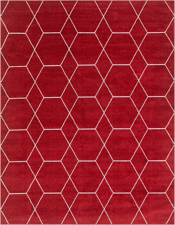 Detail image of  7' 10 x 11' Lattice Frieze Rug