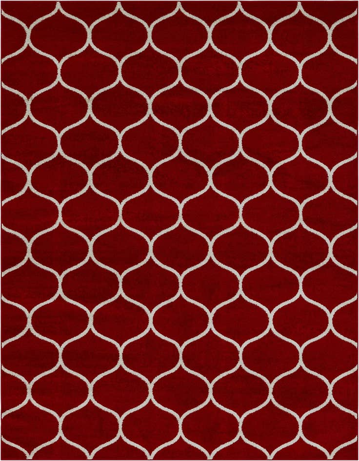 Detail image of  7' 10 x 11' Lattice Frieze Rug