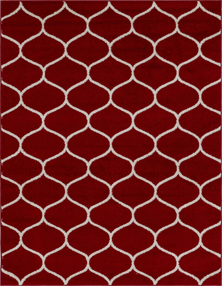 Detail image of 5' 3 x 8' Lattice Frieze Rug