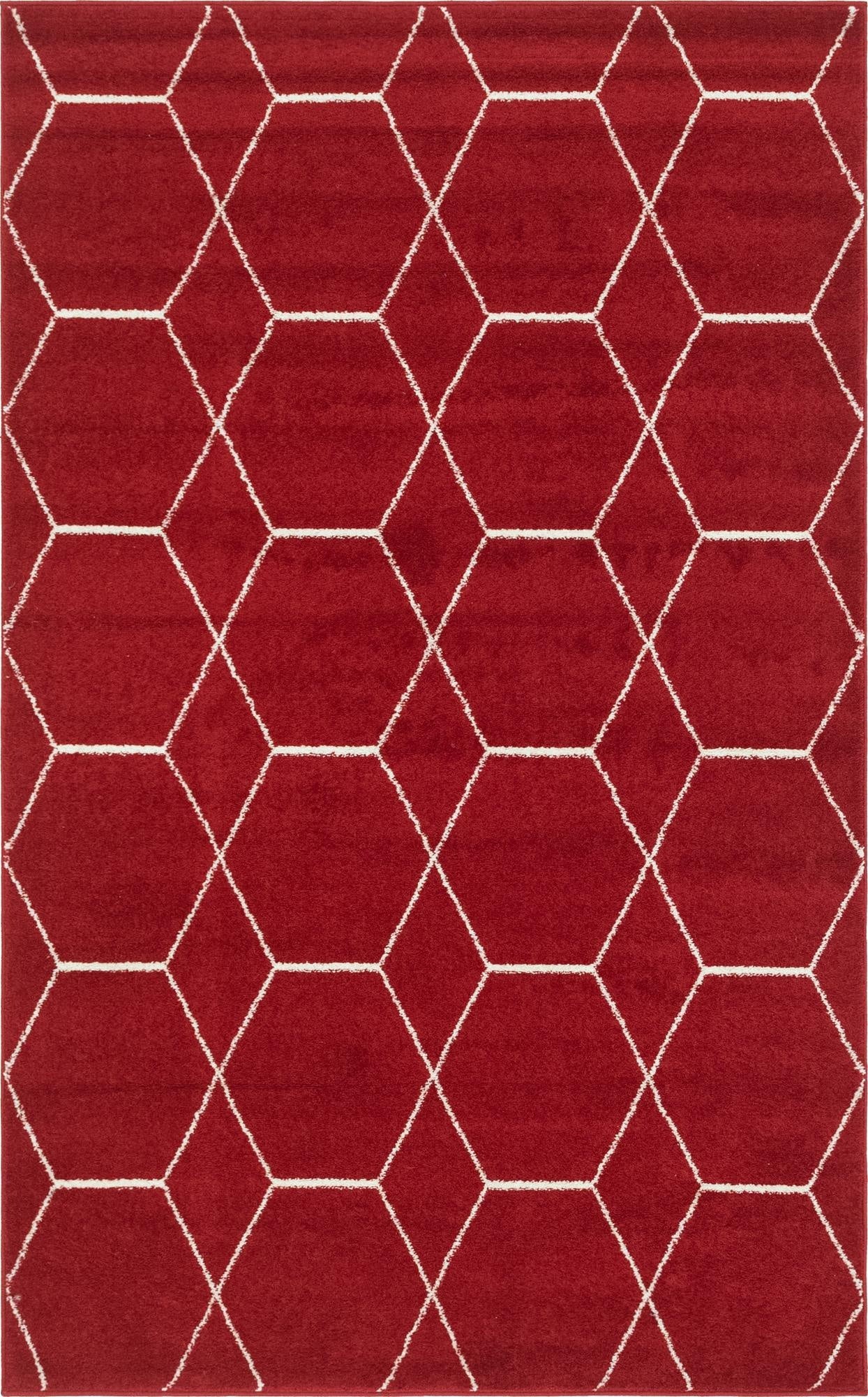  5' 3 x 8' Lattice Frieze Rug