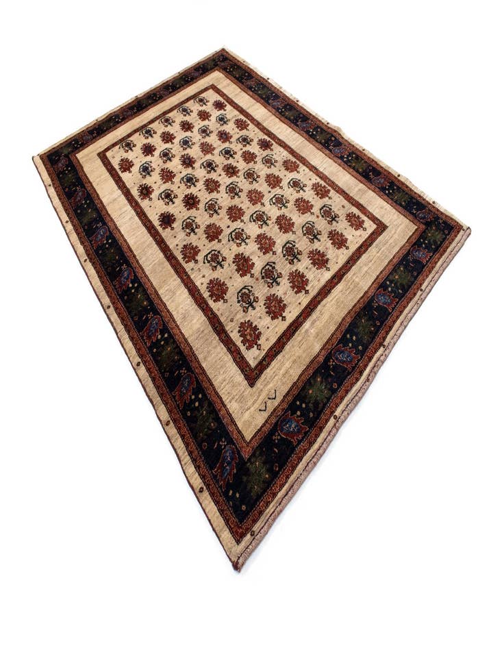 Detail image of  5' 8 x 7' 5  Hand Knotted Luribaft Persian Rug