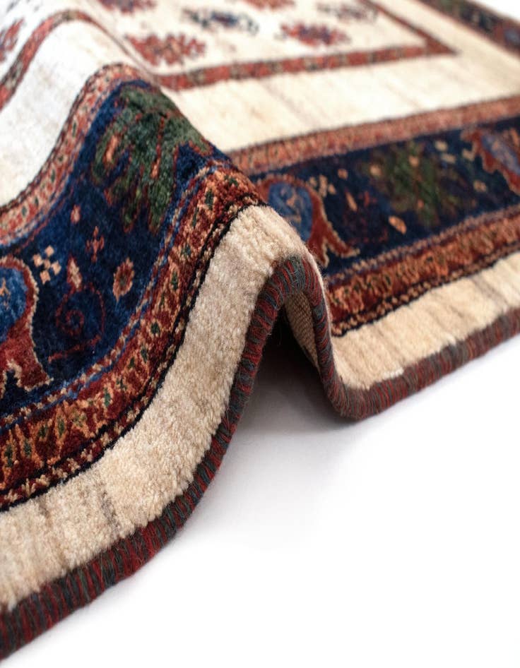 Detail image of  5' 8 x 7' 5  Hand Knotted Luribaft Persian Rug