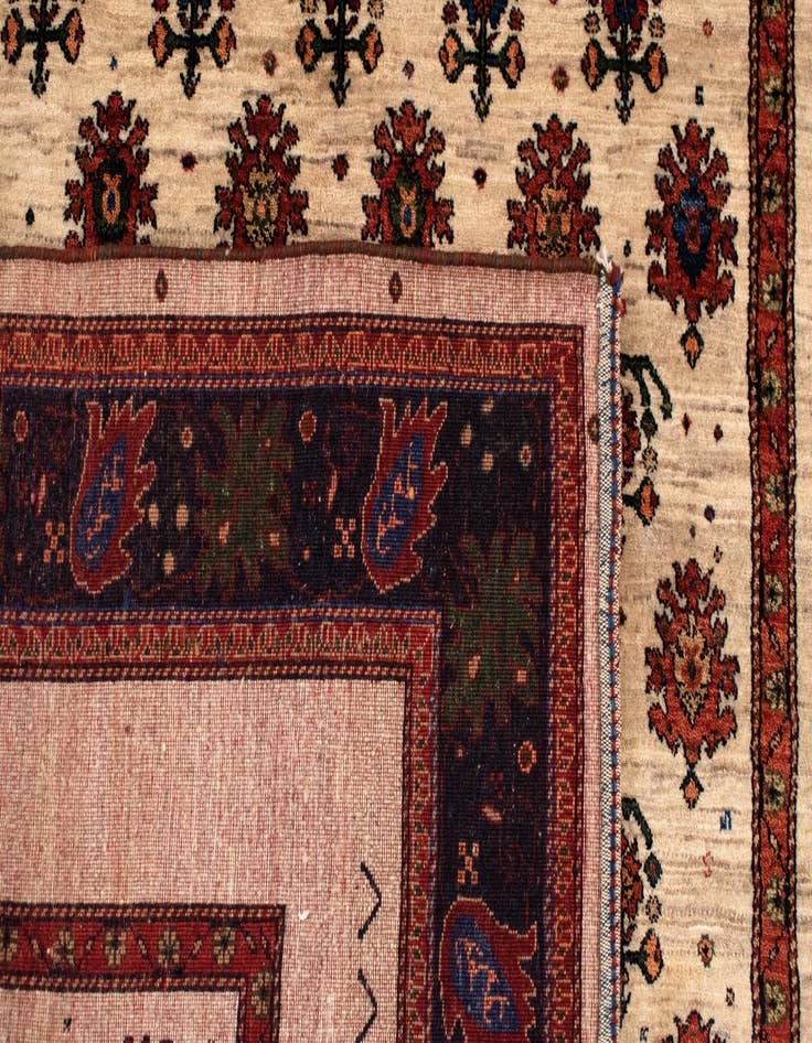 Detail image of  5' 8 x 7' 5  Hand Knotted Luribaft Persian Rug