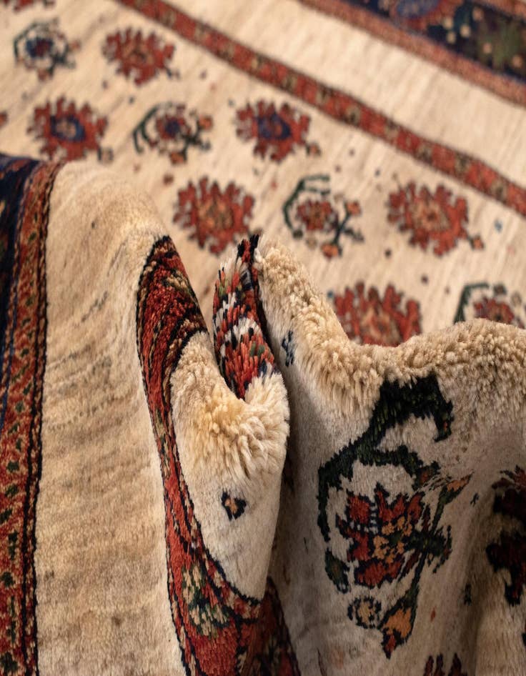 Detail image of  5' 8 x 7' 5  Hand Knotted Luribaft Persian Rug