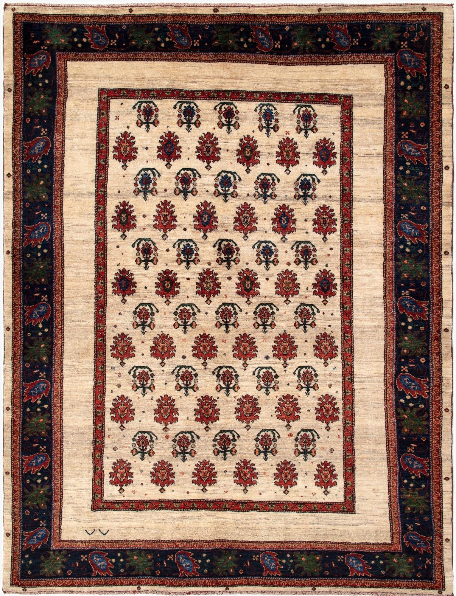  5' 8 x 7' 5  Hand Knotted Luribaft Persian Rug