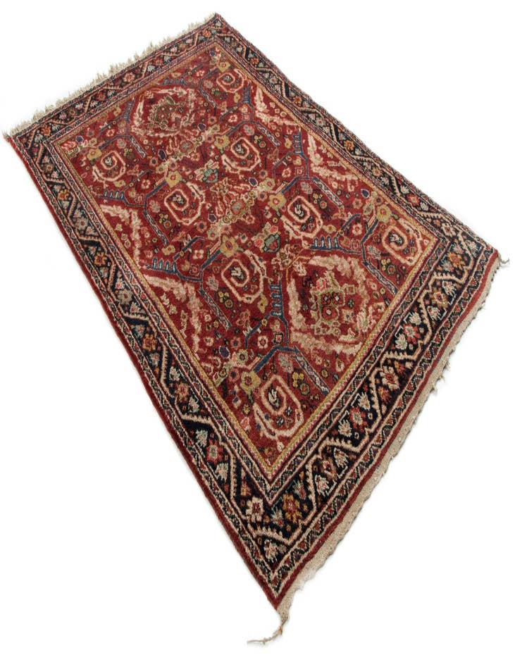 Detail image of  4' 5 x 6' 9  Hand Knotted Mahal Persian Wool Rug