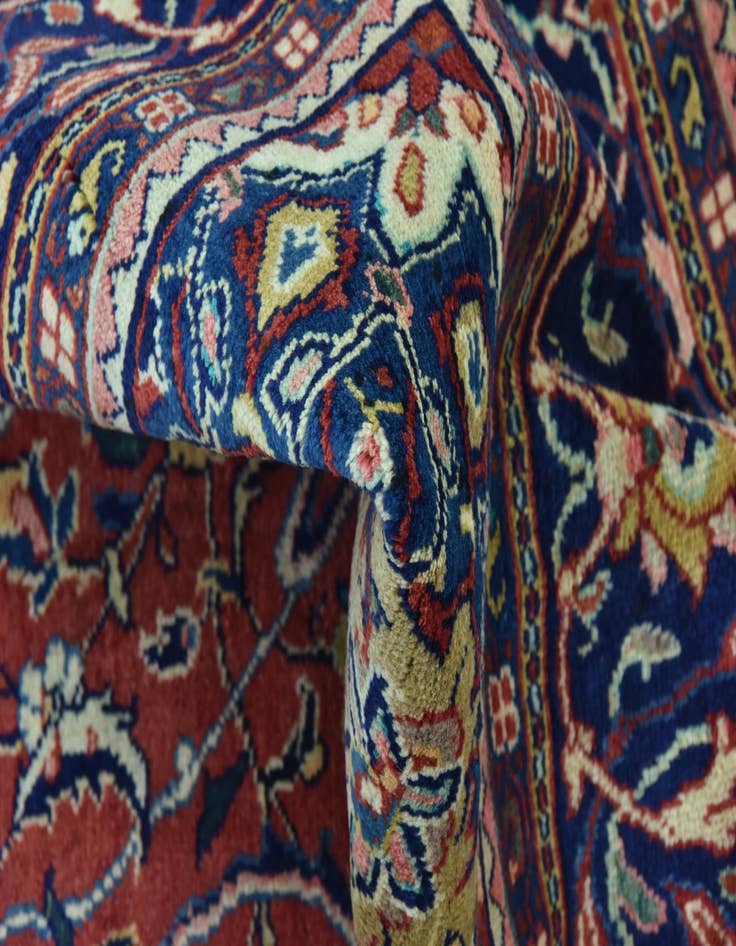 Detail image of  8' 10 x 13'  Hand Knotted Mahal Persian Wool Rug