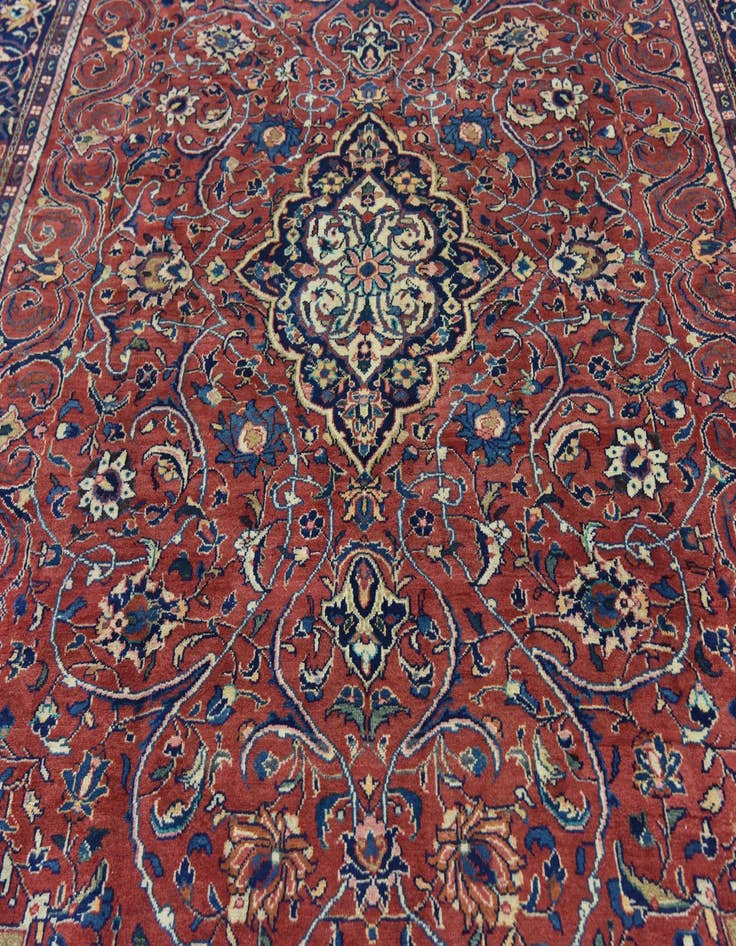 Detail image of  8' 10 x 13'  Hand Knotted Mahal Persian Wool Rug