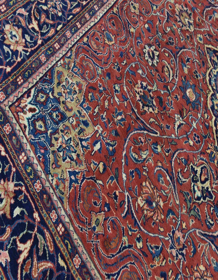 Detail image of  8' 10 x 13'  Hand Knotted Mahal Persian Wool Rug