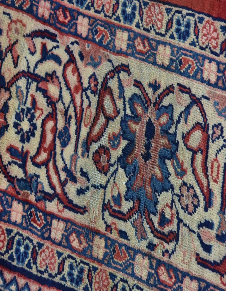 Detail image of  9' 4 x 13'  Hand Knotted Mahal Persian Wool Rug