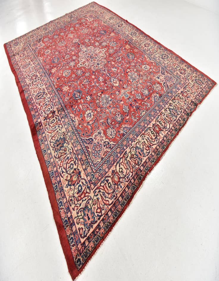 Detail image of  9' 4 x 13'  Hand Knotted Mahal Persian Wool Rug