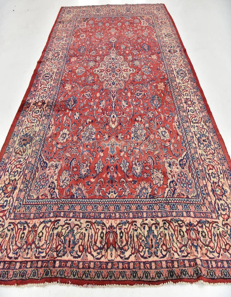 Detail image of  9' 4 x 13'  Hand Knotted Mahal Persian Wool Rug