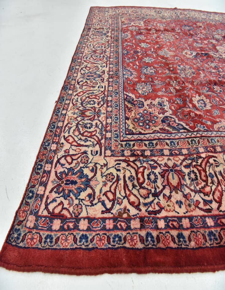 Detail image of  9' 4 x 13'  Hand Knotted Mahal Persian Wool Rug