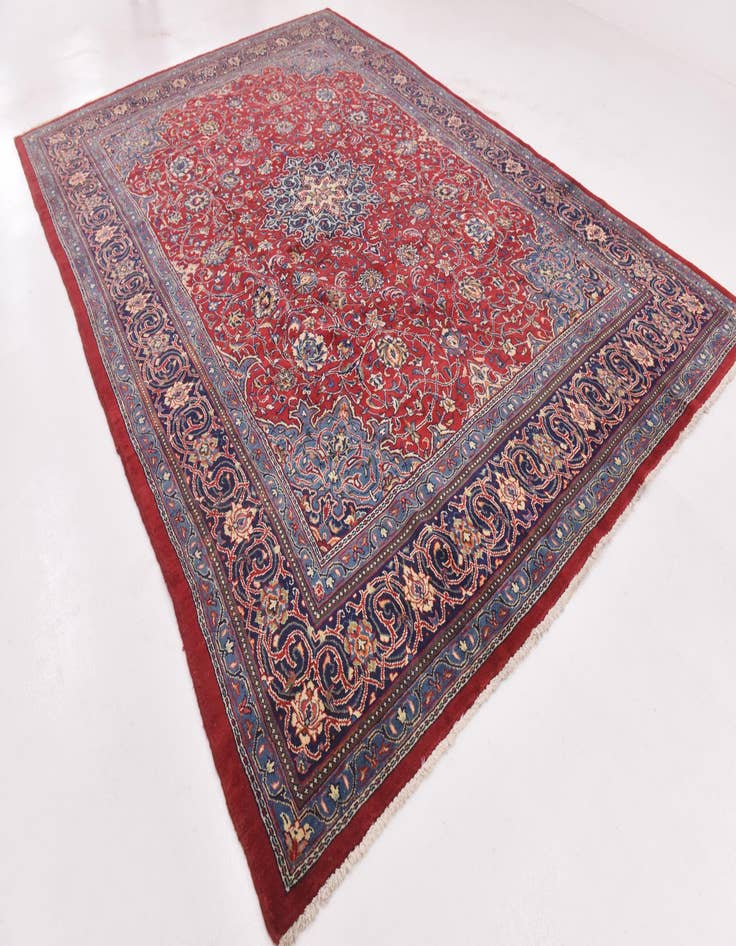 Detail image of  9' 9 x 13' 8  Hand Knotted Mahal Persian Wool Rug