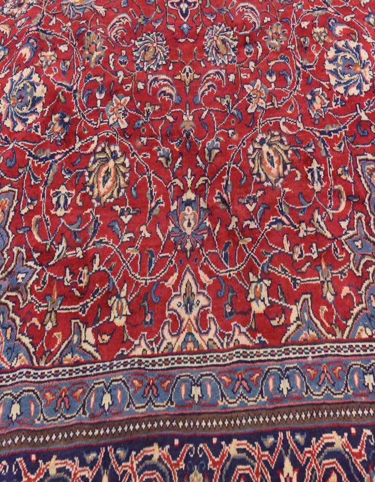 Detail image of  9' 9 x 13' 8  Hand Knotted Mahal Persian Wool Rug