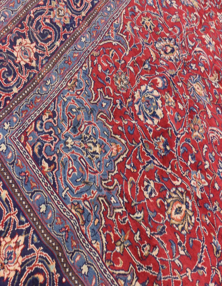 Detail image of  9' 9 x 13' 8  Hand Knotted Mahal Persian Wool Rug