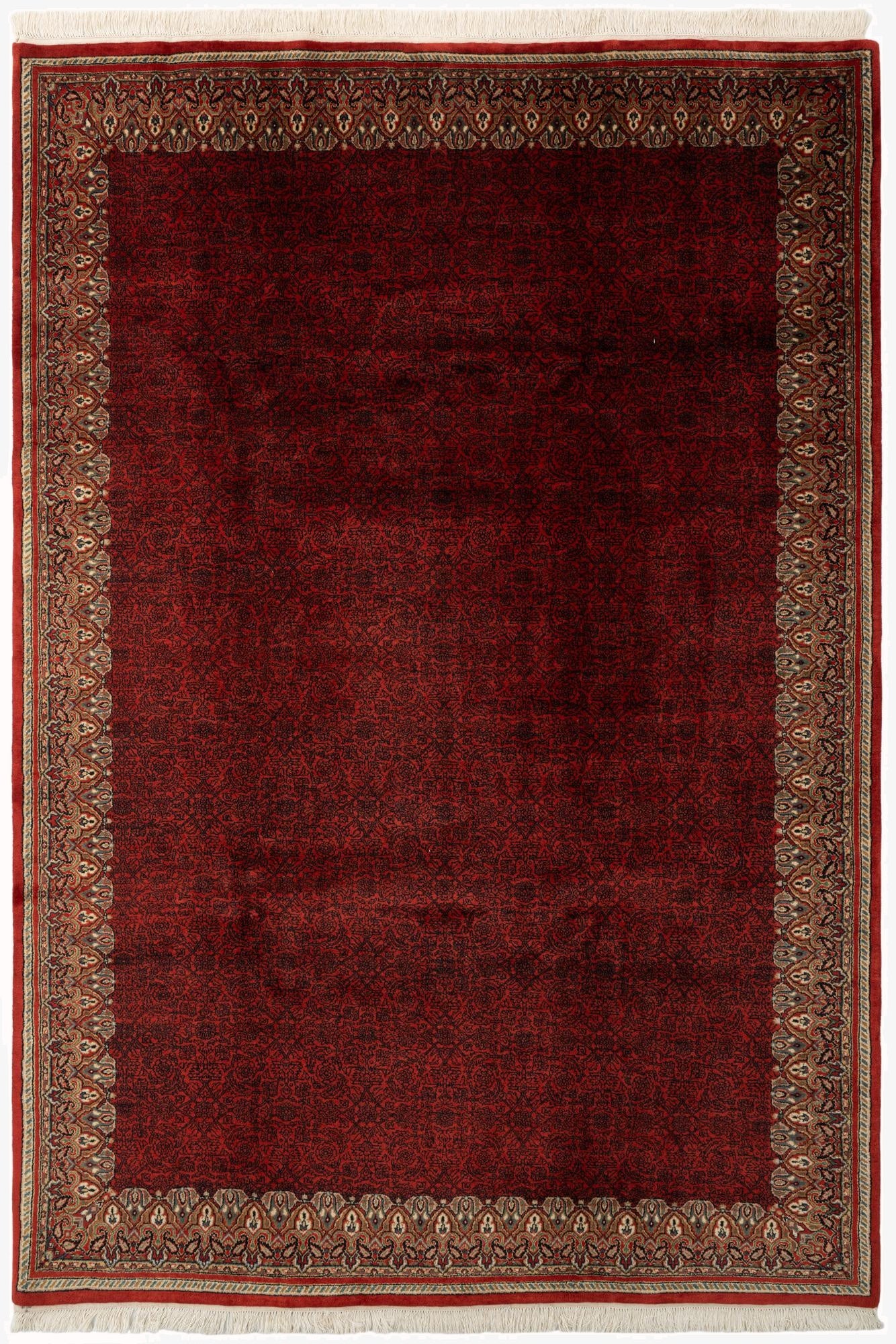  6' 8 x 9' 7  Hand Knotted Mahal Wool Rug