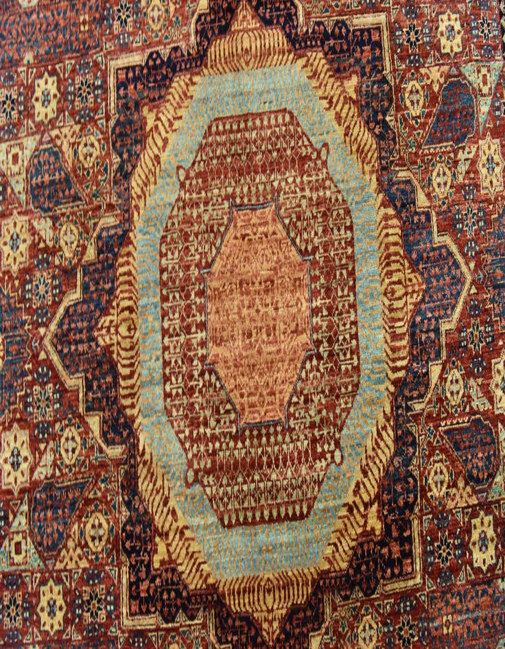 Detail image of  7' 1 x 9' 9  Hand Knotted Mamluk Ziegler Rug