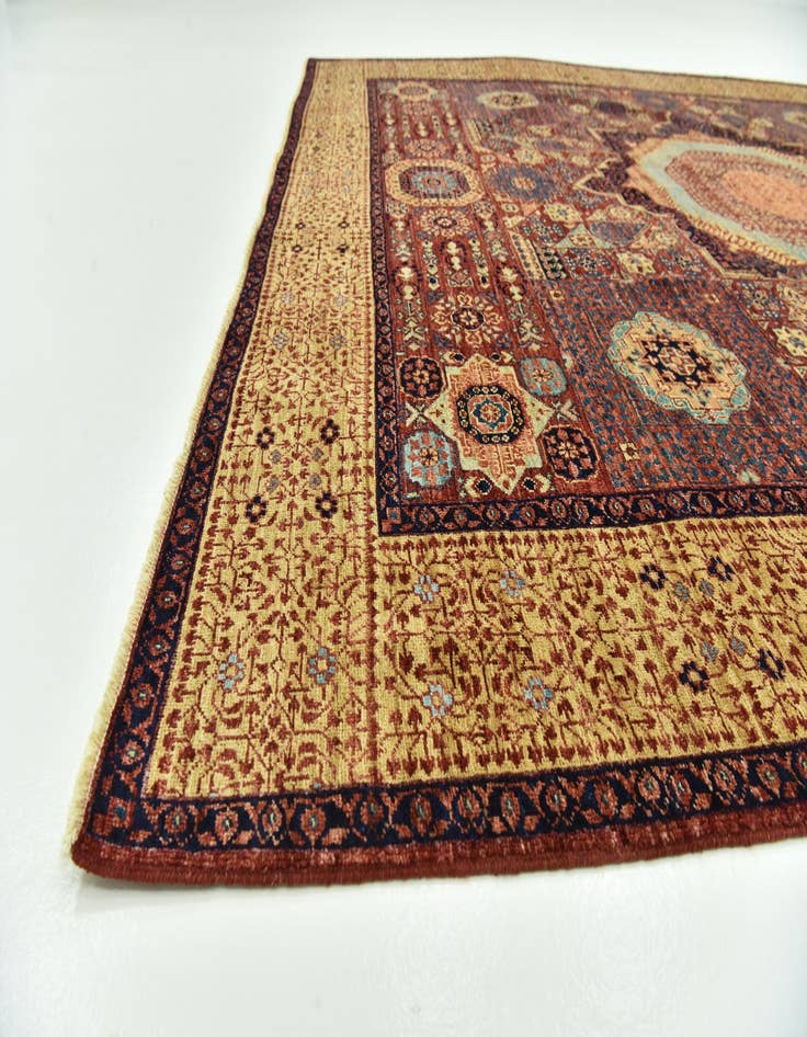 Detail image of  7' 1 x 9' 9  Hand Knotted Mamluk Ziegler Rug