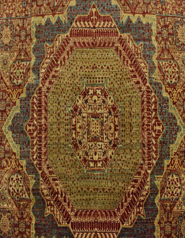 Detail image of  8' 3 x 9' 10  Hand Knotted Mamluk Ziegler Oriental Rug