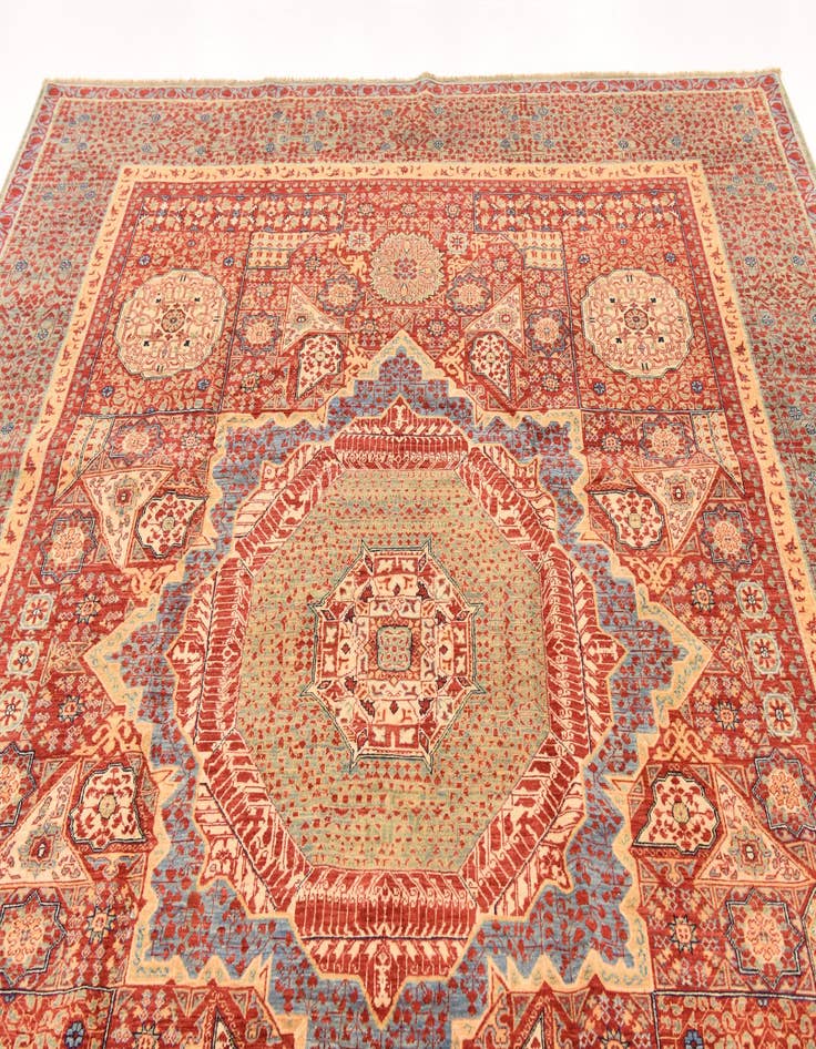 Detail image of  8' 2 x 9' 9  Hand Knotted Mamluk Ziegler Rug