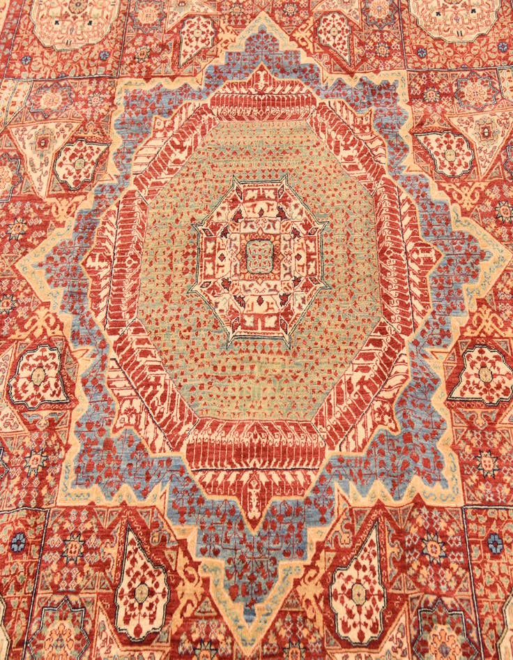 Detail image of  8' 2 x 9' 9  Hand Knotted Mamluk Ziegler Rug