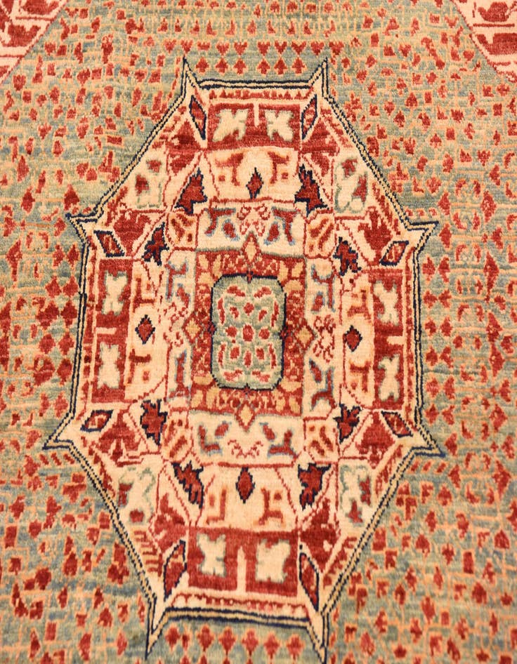 Detail image of  8' 2 x 9' 9  Hand Knotted Mamluk Ziegler Rug