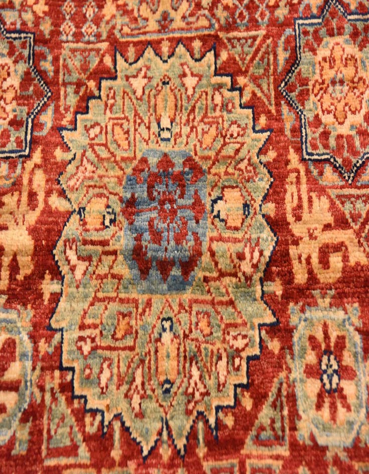 Detail image of  8' 2 x 9' 9  Hand Knotted Mamluk Ziegler Rug