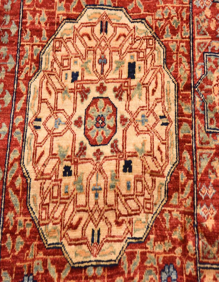 Detail image of  8' 2 x 9' 9  Hand Knotted Mamluk Ziegler Rug