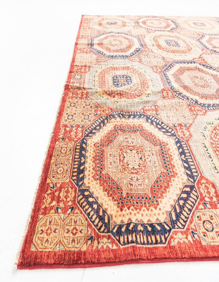 Detail image of  9' x 12' 3  Hand Knotted Mamluk Ziegler Rug