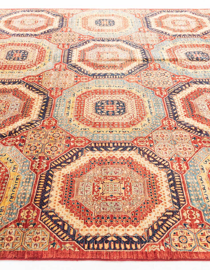 Detail image of  9' x 12' 3  Hand Knotted Mamluk Ziegler Rug