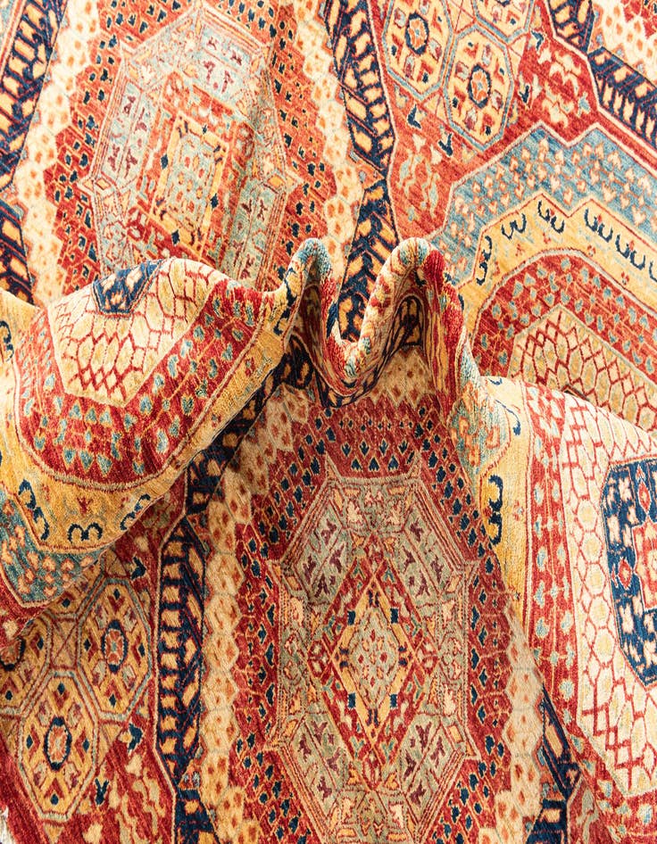 Detail image of  9' x 12' 3  Hand Knotted Mamluk Ziegler Rug