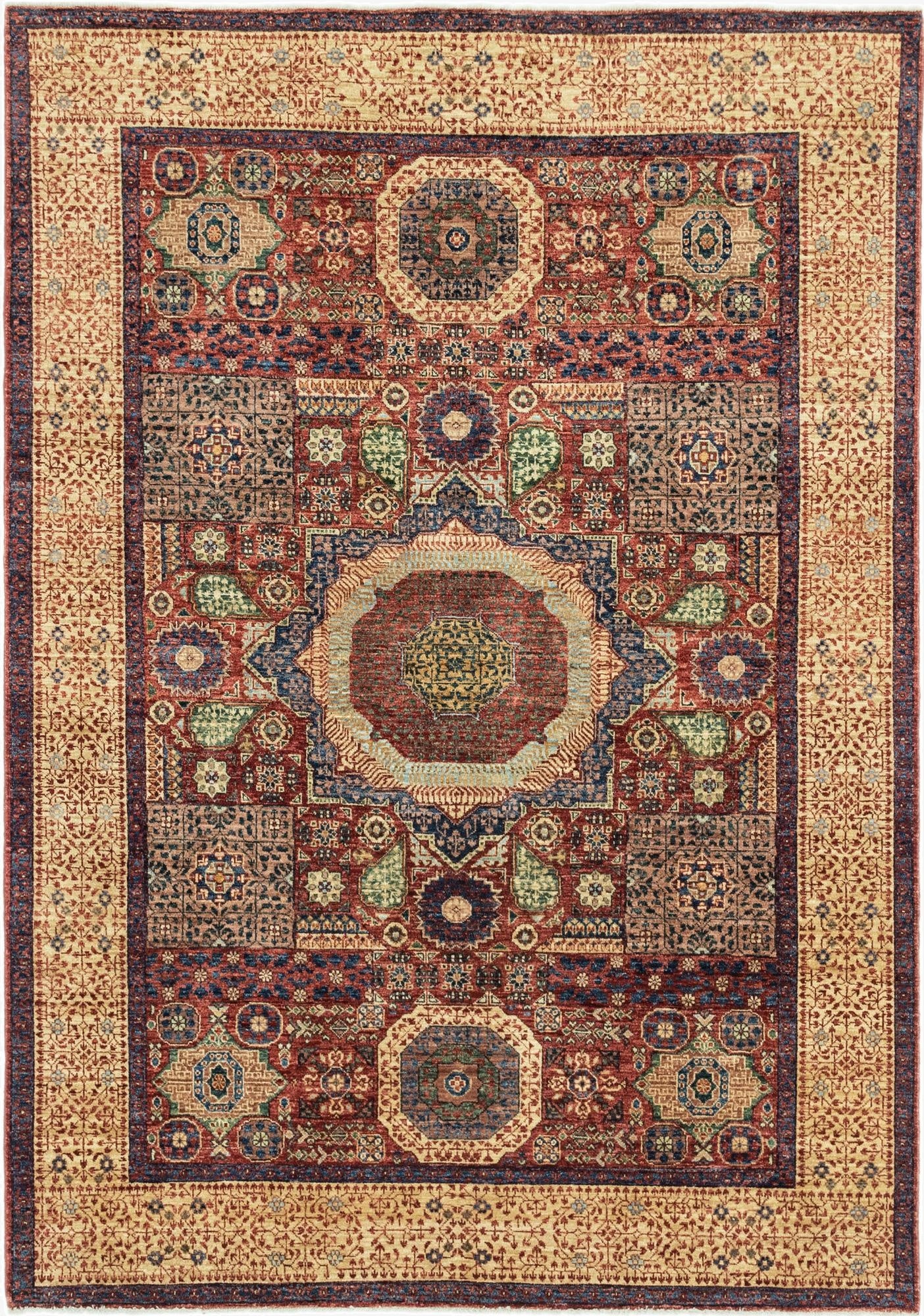  6' 2 x 8' 8  Hand Knotted Mamluk Ziegler Rug