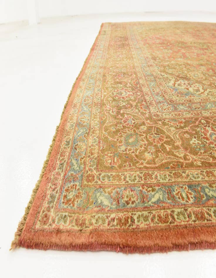 Detail image of  9' 9 x 13' 2  Hand Knotted Mashad Persian Wool Rug