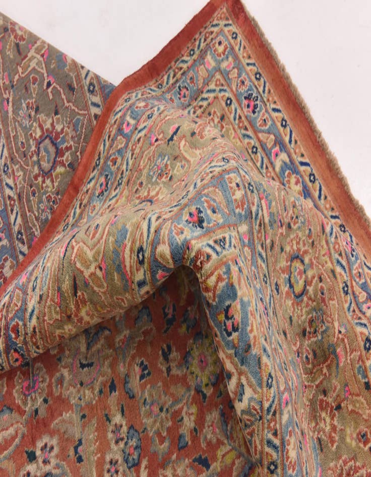 Detail image of  9' 8 x 13'  Hand Knotted Mashad Persian Wool Rug