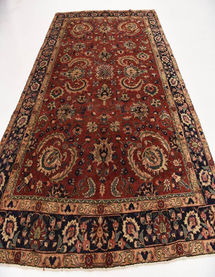 Detail image of  8' 3 x 10' 7  Hand Knotted Mashad Persian Wool Rug