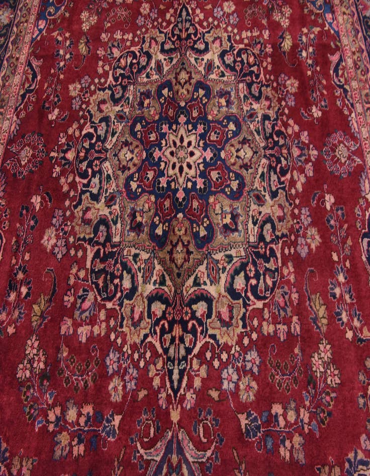 Detail image of  9' 8 x 12' 8  Hand Knotted Mashad Persian Wool Rug