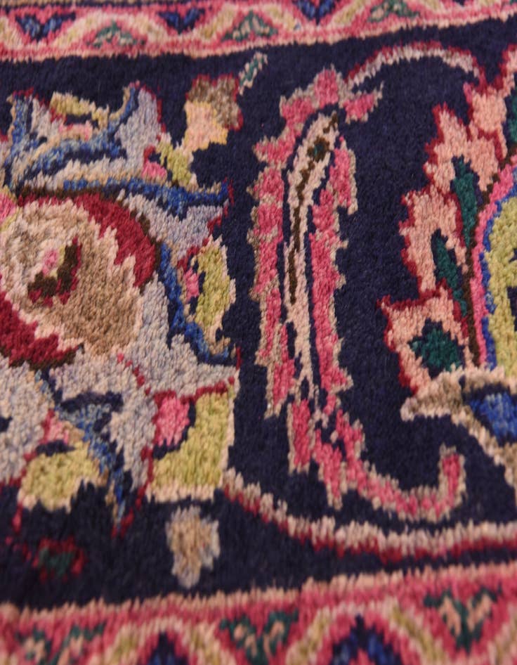 Detail image of  9' 8 x 12' 8  Hand Knotted Mashad Persian Wool Rug