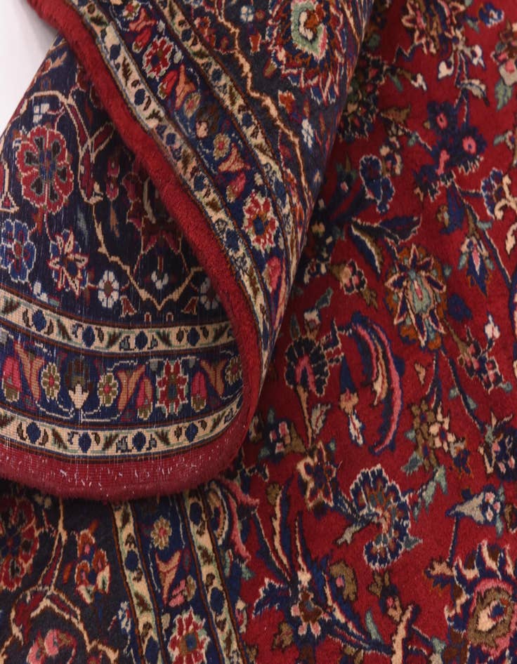 Detail image of  9' 10 x 13' 8  Hand Knotted Mashad Persian Wool Rug