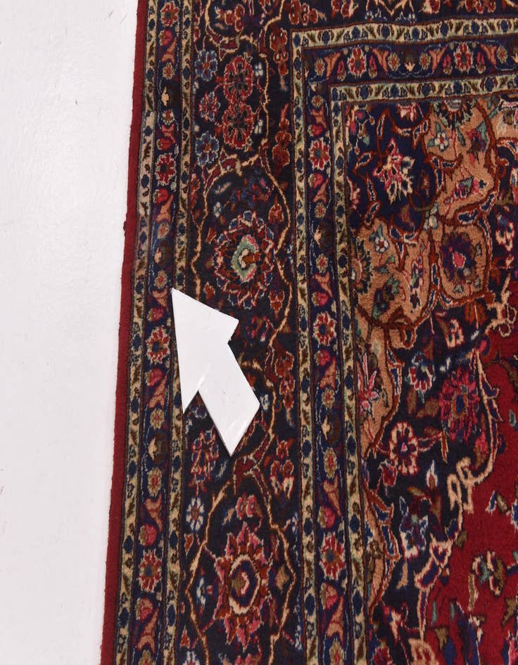 Detail image of  9' 10 x 13' 8  Hand Knotted Mashad Persian Wool Rug