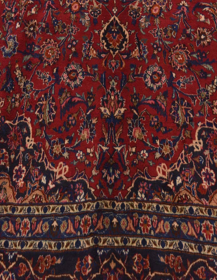 Detail image of  9' 10 x 13' 8  Hand Knotted Mashad Persian Wool Rug