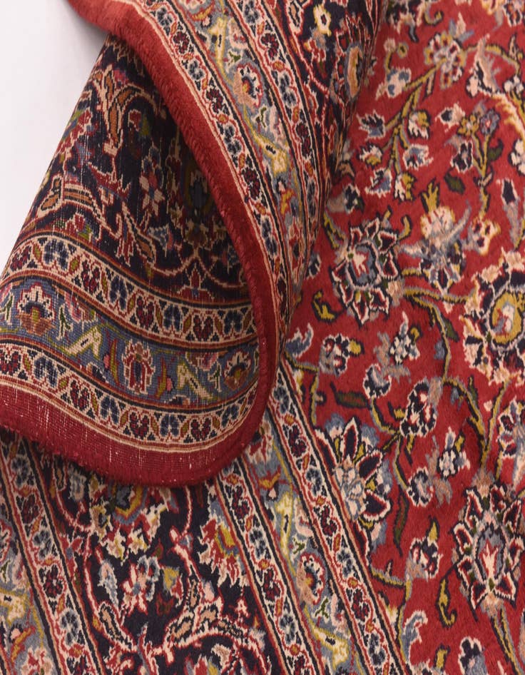 Detail image of  9' 8 x 12' 8  Hand Knotted Mashad Persian Wool Rug