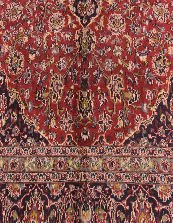 Detail image of  9' 8 x 12' 8  Hand Knotted Mashad Persian Wool Rug