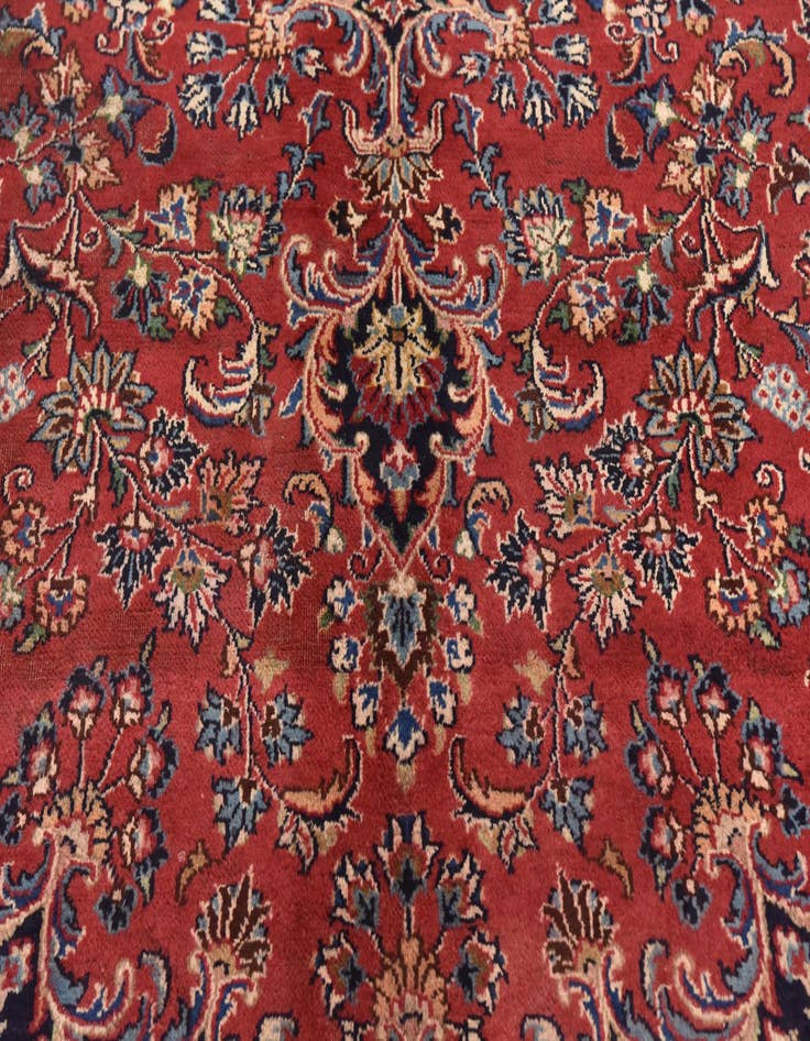 Detail image of  9' 9 x 12' 10  Hand Knotted Mashad Persian Wool Rug